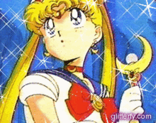 Sailor Moon Glitter GIF - Sailor Moon Glitter Moon Stick GIFs