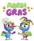 Mardi Gras Dancing Beads Sticker - Mardi Gras Dancing Mardi Gras Beads Stickers