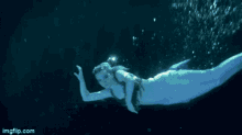 mermaid ginny di swimming underwater