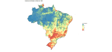 a map of brazil shows the percentage of forests in each state