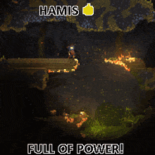 a screenshot of a video game with the words full of power