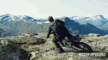 Stopping At The Edge Of The Cliff Ethan Hunt GIF