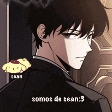 a cartoon of a man with the words somos de sean 3 on the bottom