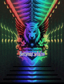 a picture of a tiger with wings and the words start nada community