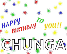 Happy Birthday Chunga Balloons GIF