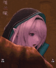 a video game is being played with chinese characters on the bottom right
