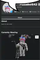 a screenshot of a person 's profile with the name pizzaboi642 at the top