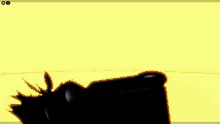 a purple and yellow background with a silhouette of a person standing in the middle of it .