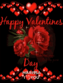 happy valentines day roses red