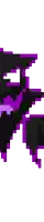 a pixel art of a purple and black couch on a white background