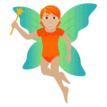 fairy joypixels pixie fairy fairy wand flying