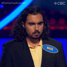 Looking Up Nick GIF - Looking Up Nick Family Feud Canada GIFs