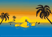 Homer Simpson Island Chilling GIF - The Simpsons Homer Simpsons Relax GIFs
