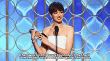 award anne hathaway weapon against self doubt