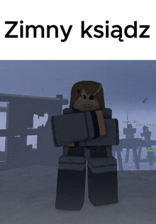 a screenshot of a video game with the words zimny ksiadz on the bottom