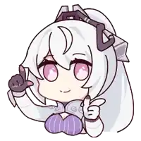 a cartoon girl is giving a thumbs up sign .