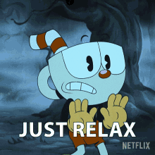 Just Relax Cuphead GIF - Just Relax Cuphead The Cuphead Show GIFs