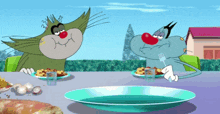 Oggy And Jack Oggy And The Cockroaches GIF - Oggy And Jack Oggy And The Cockroaches Barbecue GIFs