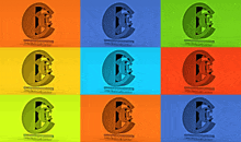 a collage of nine different colored logos for a company called geneva north golf center