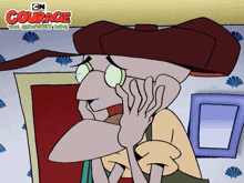 Sweating Eustace Bagge GIF - Sweating Eustace Bagge Courage The Cowardly Dog GIFs