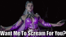 Mortal Kombat 11 Sindel GIF - Mortal Kombat 11 Sindel Want Me To Scream For You GIFs
