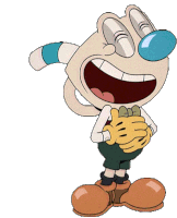 Laughing Mugman Sticker - Laughing Mugman The Cuphead Show Stickers