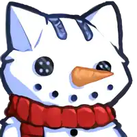 a drawing of a cat dressed as a snowman wearing a scarf