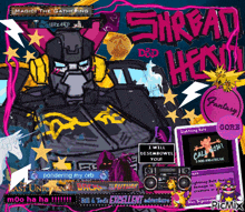 a poster for shreat heavy d & d with a robot