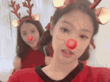 Reindeer Red Nose GIF - Reindeer Red Nose Black Pink GIFs