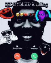 diddy blud is calling with a phone screen showing