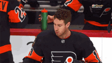 Kevin Hayes Water Bottle GIF - Kevin Hayes Water Bottle Drinking GIFs