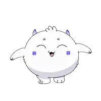 a cartoon drawing of a monster with horns
