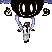 a cartoon drawing of a teddy bear wearing a tie and a white shirt