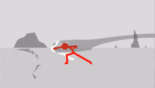 a stick figure is laying on another stick figure on a bed .