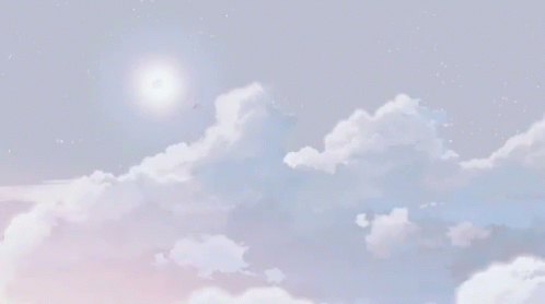 Anime Clouds Moving Leaves Flying In Sky GIF  GIFDBcom