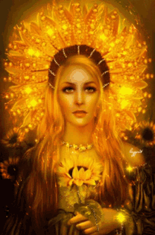 Sun Goddess Golden Woman GIF - Sun Goddess Golden Woman Sparkles GIFs