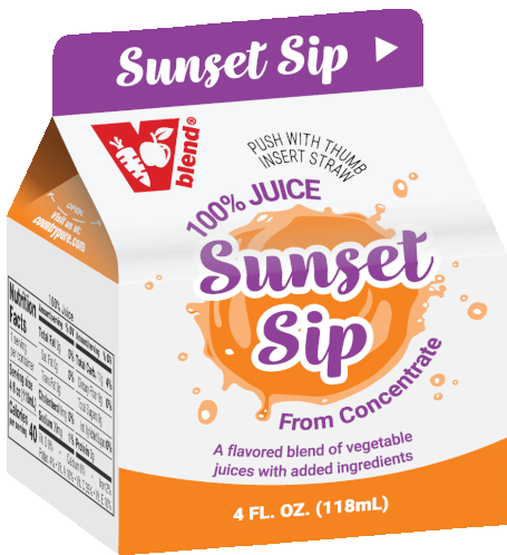 Sunset Sip Juice Sticker - Sunset Sip Juice V8 Stickers