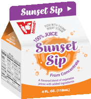 Sunset Sip Juice Sticker - Sunset Sip Juice V8 Stickers