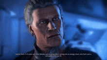 a man in a video game says captain dunn if it 's even out there nobody said anything about running into an energy cloud