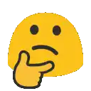 a yellow smiley face with a hand on its chin and a thumbs up .