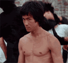 Bruce Lee Stare GIF