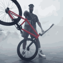 Flexing My Bicycle Nigel Sylvester GIF - Flexing My Bicycle Nigel Sylvester Look At My Bicycle GIFs
