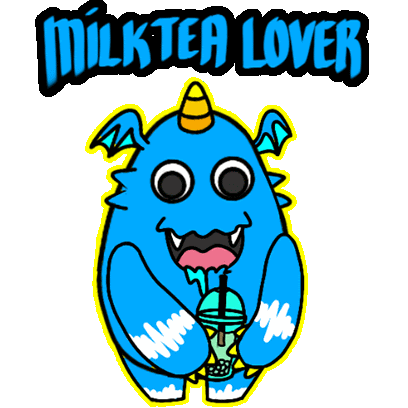 Blue Monster Sticker - Blue Monster Milk Tea Stickers