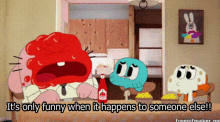Gumball Ketchup GIF - Gumball Ketchup Its Only Funny When It Happens To Someone Else GIFs