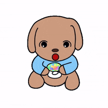 cute puppy food icecream eat