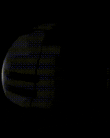 a pixelated image of a sphere with the letter t on the side