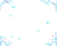 a white background with blue hearts and pink hearts