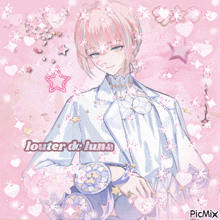 a picture of a girl with the name louter de luna