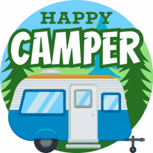 happy camper summer fun joypixels camping camp