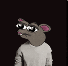 a cartoon rat with a crown on its head